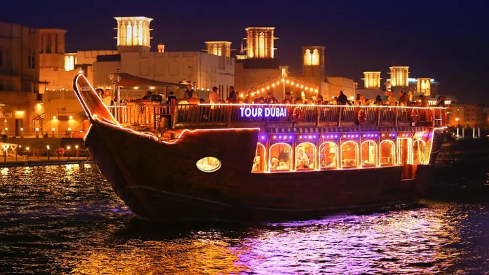 Dubai Creek Royal Dinner Dhow Cruise with Optional Pickup