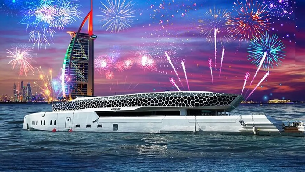 New Year's Evening Lotus Mega Yacht Dinner Cruise Tour