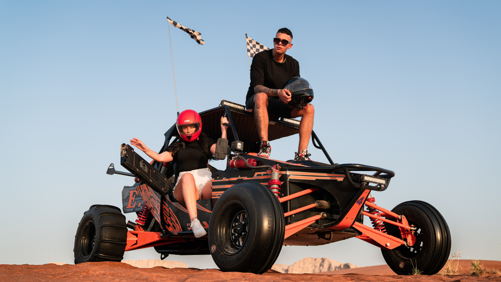 Dubai: Dune Buggy With Camel Trekking and BBQ Dinner