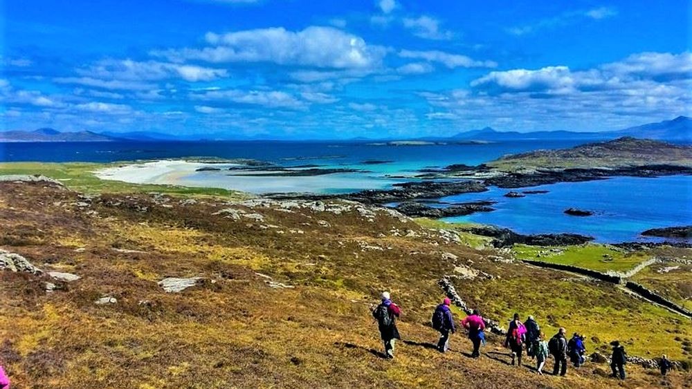 Walking Inishbofin Island including transport from Galway City. Self-guided.