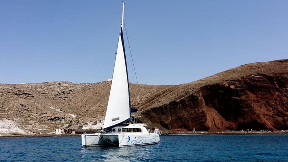 Private Luxury Caldera Cruise with a rich BBQ meal and Open Bar!