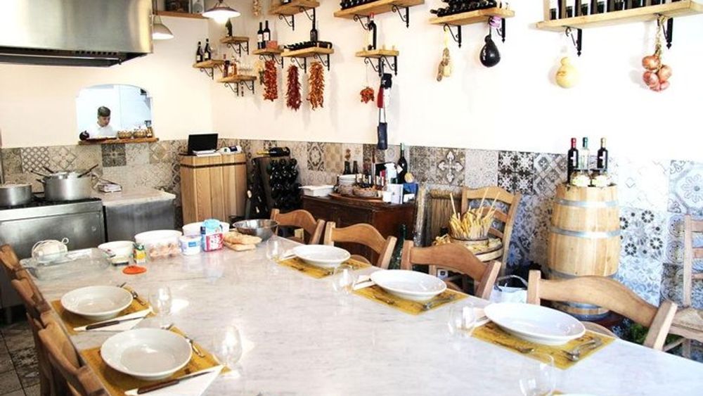 Semi private Seafood cooking class-lunch in the heart of Sorrento
