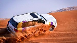Dubai Desert Safari with BBQ And 4W Land Cruiser Dune Bashing Experience-Sandboarding Cover Image