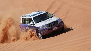 From Dubai: Mleiha Adventure - Dune Drive, BBQ Dinner & Stargazing (with Transfers Included) Cover Image