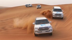Dubai: Desert Safari, Sandboarding, BBQ Dinner & optional Quad Ride Cover Image